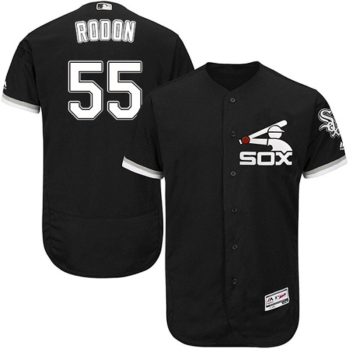 White Sox #55 Carlos Rodon Black Flexbase Authentic Collection Stitched MLB Jersey